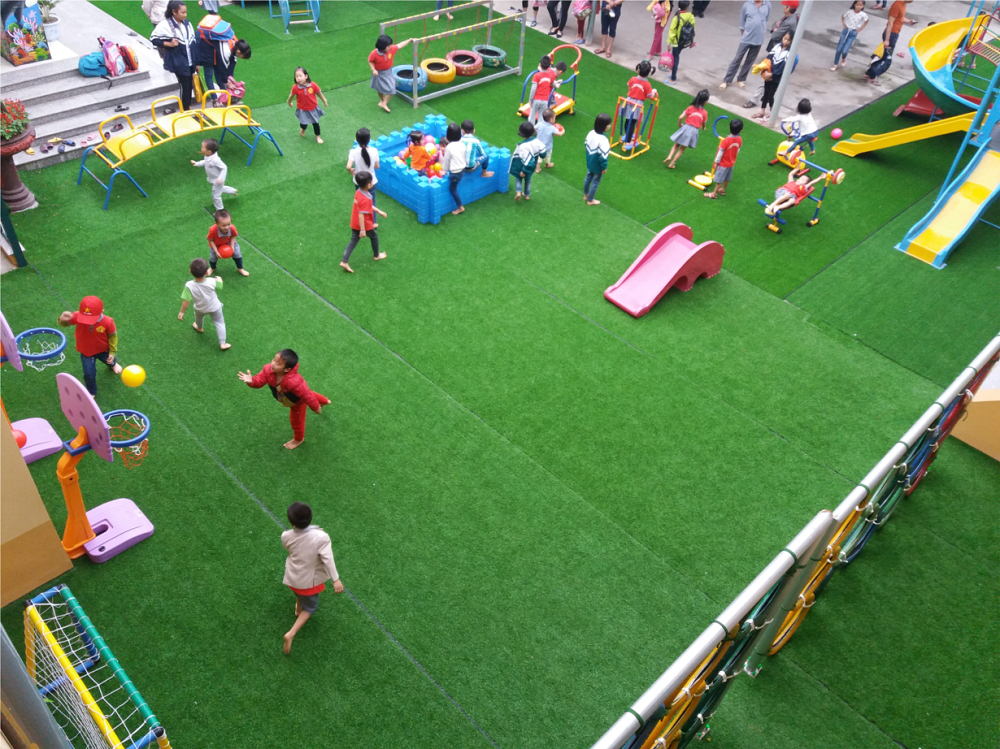 Ứng dụng cỏ nhân tạo Đà Nẵng trong thiết kế sân chơi trường học, trường mầm non