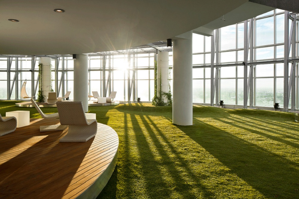 Ứng dụng thảm cỏ nhân tạo Đà Nẵng trong thiết kế văn phòng, nội thất